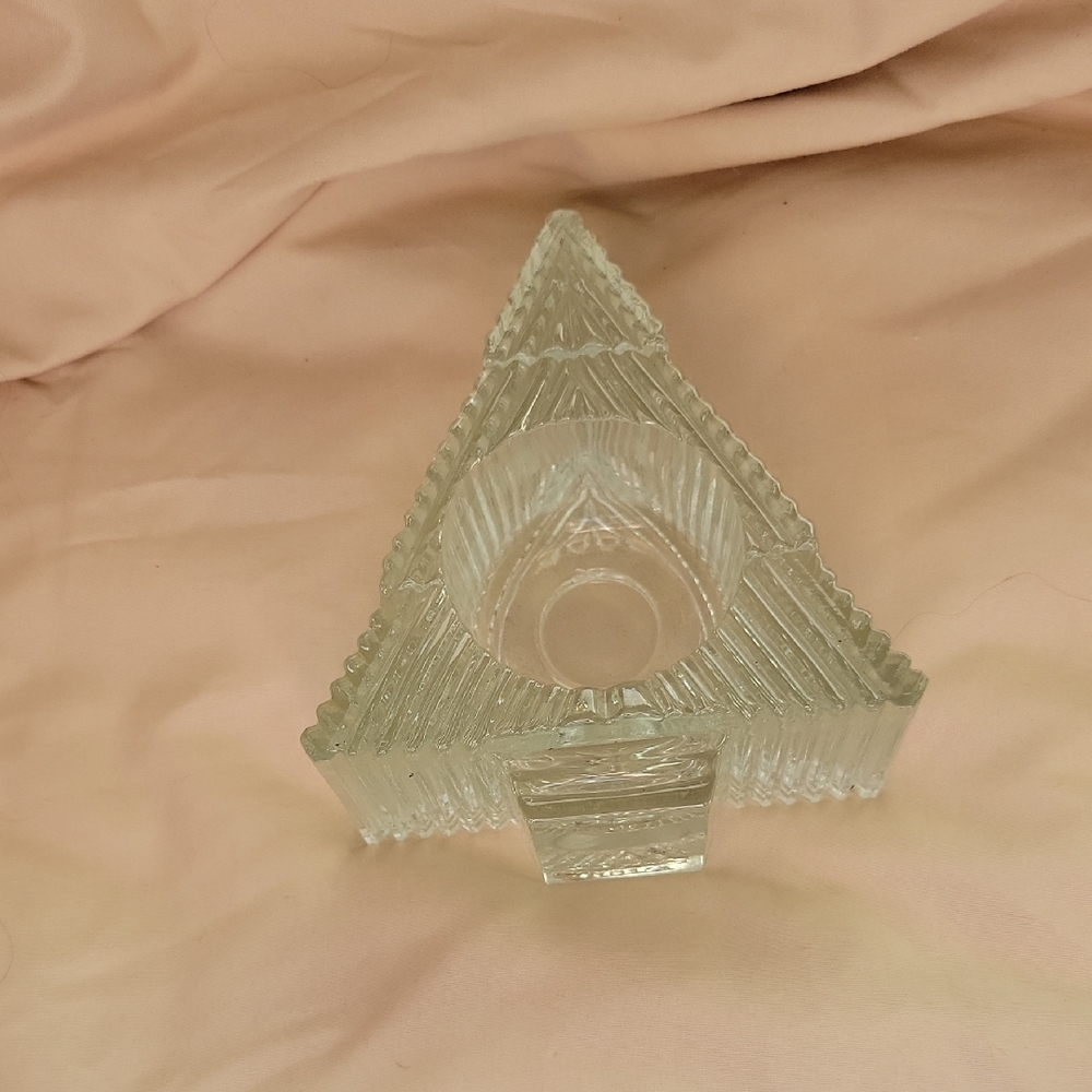AVON 1981 glistening Clearfield Tree Shaped candle holder - Picture 1 of 2